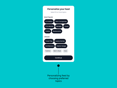 UI Card for Feed Personalization ai ai art app design figma generative ai generative art mobile app ui ui design uiux ux ux design