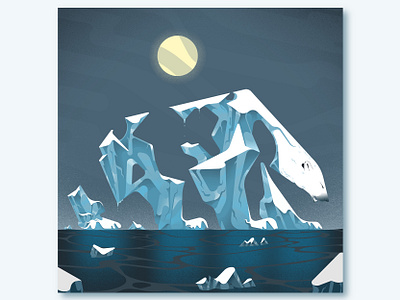 Climate change - The Iceberg Bear animals art character design climatechange design digital illustration editing edits globalwarming graphic design illustration illustrator nature vectorart