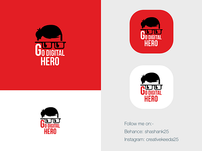 Go Digital Hero Logo Design branding design graphic design illustration interaction interface logo logo design typography ui ux web