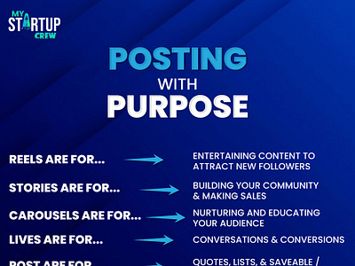 Posting with Purpose branding carousels design graphic design illustration lives logo posting reel sales stories typography ui ux vector web design