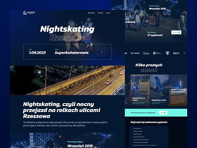 Nightskating - Sport Event Page - Web Design branding event event details events framer landing page sport web design