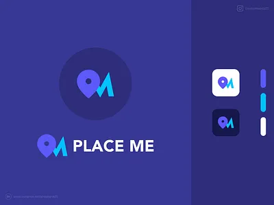 Place Me Logo Design branding design graphic design illustration interaction interface logo ui ux web