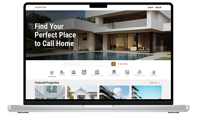 PROPERTYONE - platform for real estate market branding landing page platform softeware ui uiux ux web webdesign