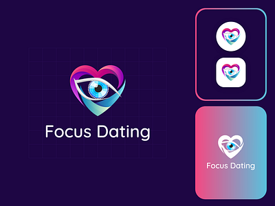 Focus Dating Logo Design branding design graphic design illustration interaction interface logo ui ux web