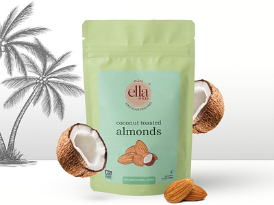 Ella online display creative almonds branding coconut creative display nature photoshop social media