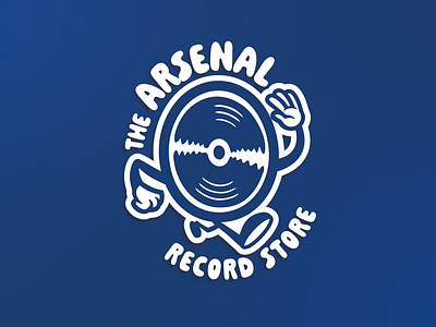 The Arsenal Record Store brand design branding graphic design identity design illustration logo logo design mascot logo music store record store ui