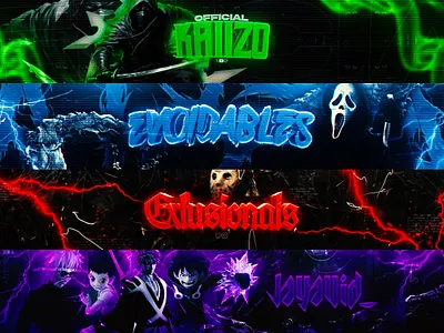 Scary/Horror Banners by GstaikDesigns 3d 3d banner banner banner and logo banners design fiverr free free textures freebie gaming gaming banner gfx graphic design header headers logo pack twitter youtube