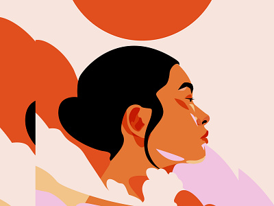 Flat portrait abstract abstract background composition design editorial editorial illustration illustration laconic lines minimal portrait portrait illustration poster woman woman illustration