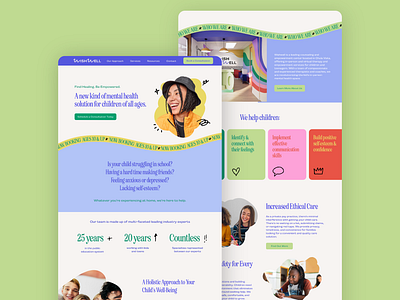 WishWell Web Design branding children colorful kids mental health ui web design website