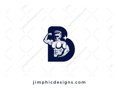 B Strength Logo branding design graphic design gym letter letter logo logo strength strong vector