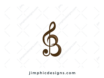 Musical B Logo branding design graphic design letter letter logo logo music music note vector