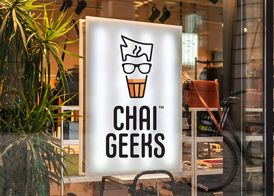 Chai geeks branding cafe chai graphic design illustrator logo mockup photoshop restaurant