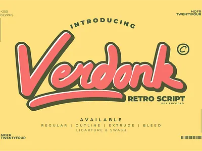 Verdonk - Retro Script timeless design