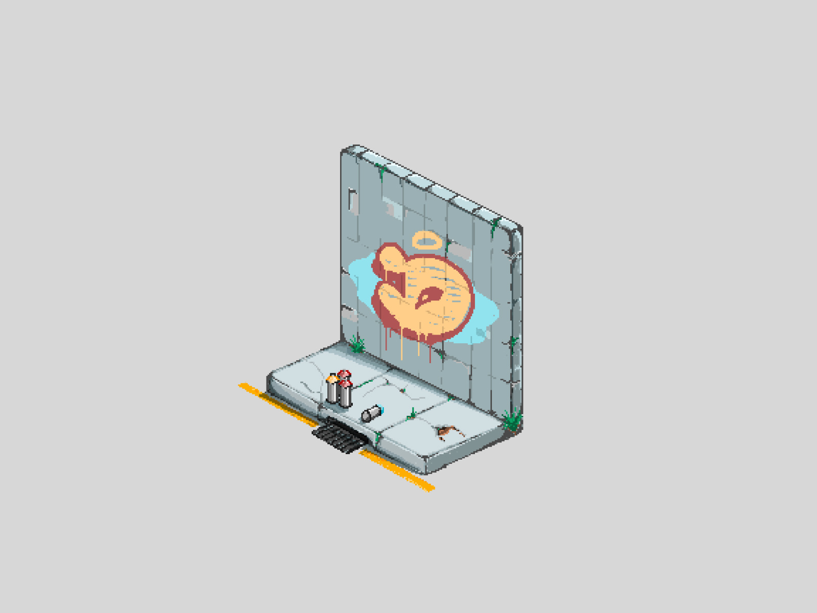pixel graffiti art by Rafael Gomes on Dribbble