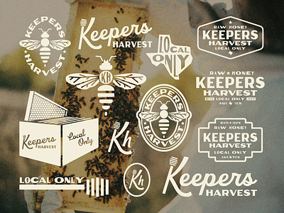 Keepers Harvest Brand Identity & Honey Label brand identity honey brand honey label label design packaging design