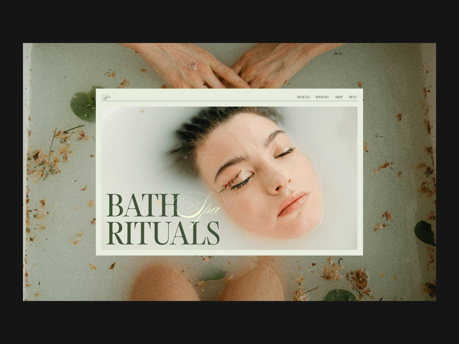 Bath Rituals - Web Concept animation art direction branding graphic design landing landing page layout ui ui design uxui webdesign website