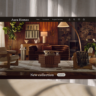 Minimalism meets bold elegance- Aura Homes appdesign bold design designer elegant figma freelancer interiordesignwebsite iosapp minimalist ui uiux ux webdesign