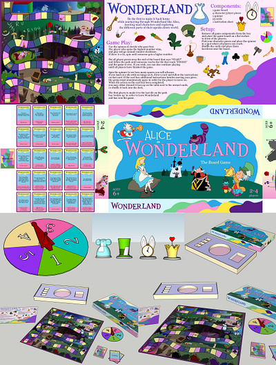 "Wonderland" 3d digital art game design graphic design illustration product design