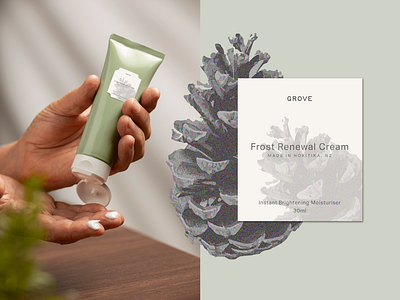 Grove | Open-air Wellness Spa brand branding christchurch cosmetics cream design forest logo new zealand nz pine skincare wellness