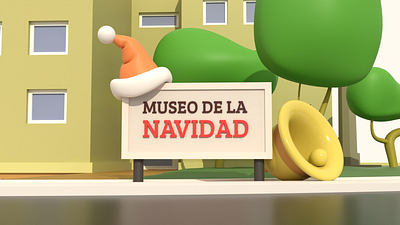 Christmas Museum 3d 3d modeling animation blender character animation css html
