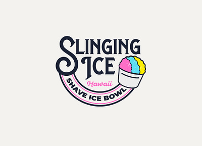 Slinging Ice Logo graphic design illustration logo