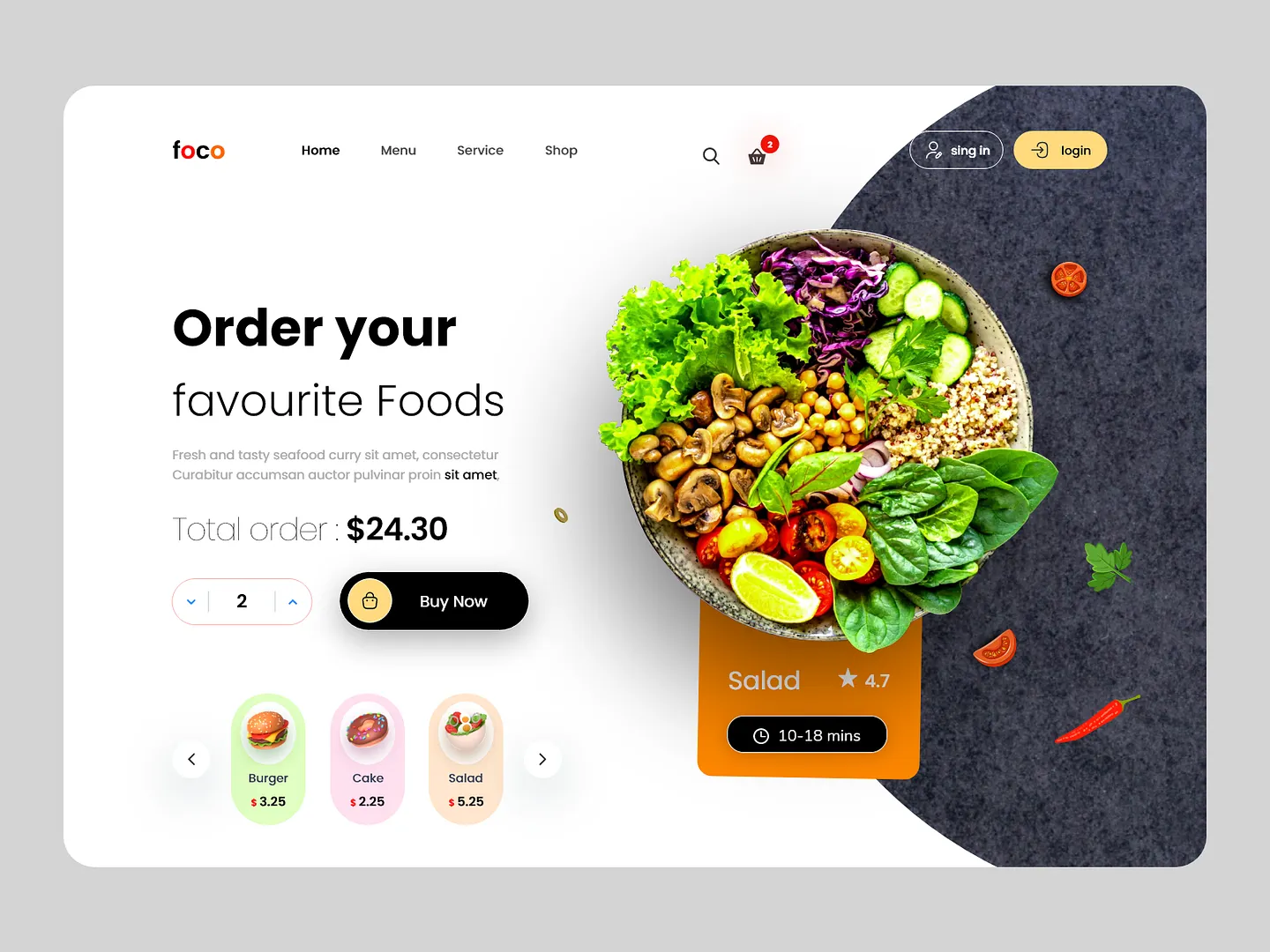 Modern Food Delivery Website Design for Seamless Ordering