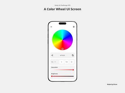 Daily UI Challenge #70 angular gradient color picker color wheel design graidients hex hsl linear gradient mobile design ui uichallenge ux uxdesigner uxui
