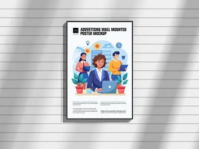 Free Wall Mounted Poster Mockup poster