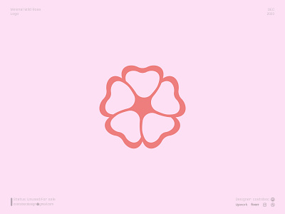 Minimal Wild Rose branding design flover icon logo logodesign logotype minimal rose vector wild rose