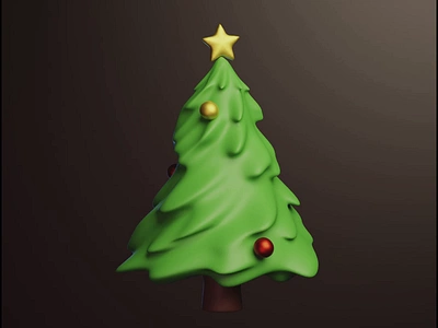 Happy 3D Christmas! 3d 3d animation 3d icon animated icon animation blender branding cartoon christmas christmas tree cute emoji emoticon illustration illustrations loop looping looping animation motion graphics tree