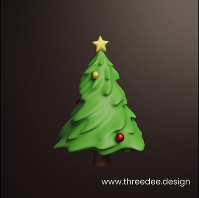 Happy 3D Christmas! 3d 3d animation 3d icon animated icon animation blender branding cartoon christmas christmas tree cute emoji emoticon illustration illustrations loop looping looping animation motion graphics tree