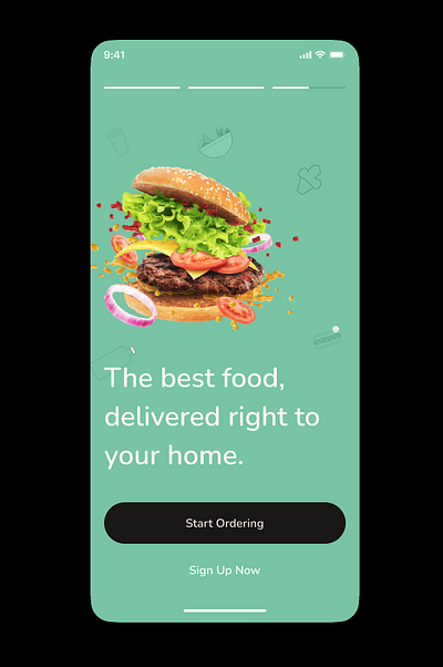 Food Order App UI animation branding figma food delivery food order prototype ui