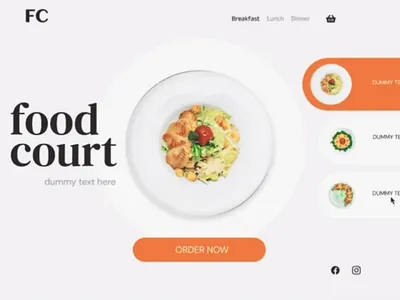 Food court website animation figma food food website food website ui ui ui design