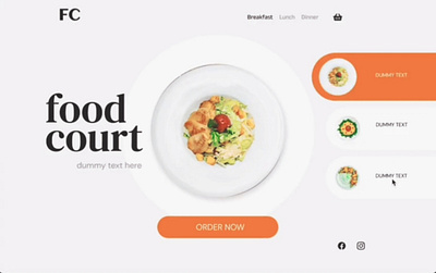 Food court website animation figma food food website food website ui ui ui design