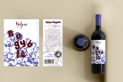 Vylyan Bogyólé wine label design adobe branding graphic design illustration wine label