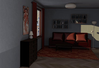 Living room in Blender 3d blender graphic design livingroom