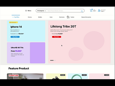 Flipkart Dekstop UI animation figms flipkart ui graphic design prototye ui