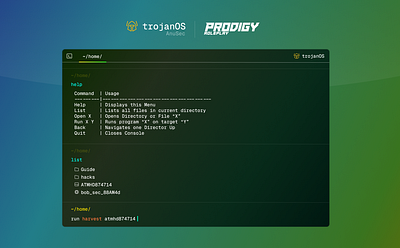 trojanOS for GTA Roleplay branding console design game hacker ui