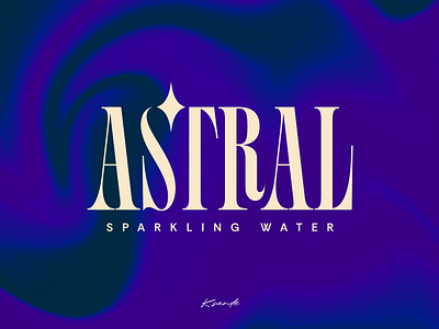 ASTRAL SPARKLING WATER (FICTIONAL BRAND) branding design graphic design logo typography