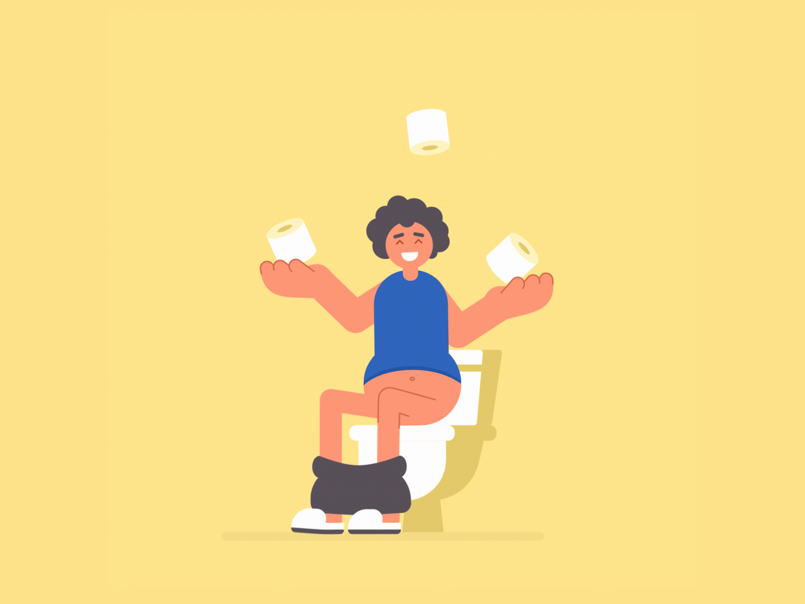 Bathroom routine bathroom dribbble man paper toilet