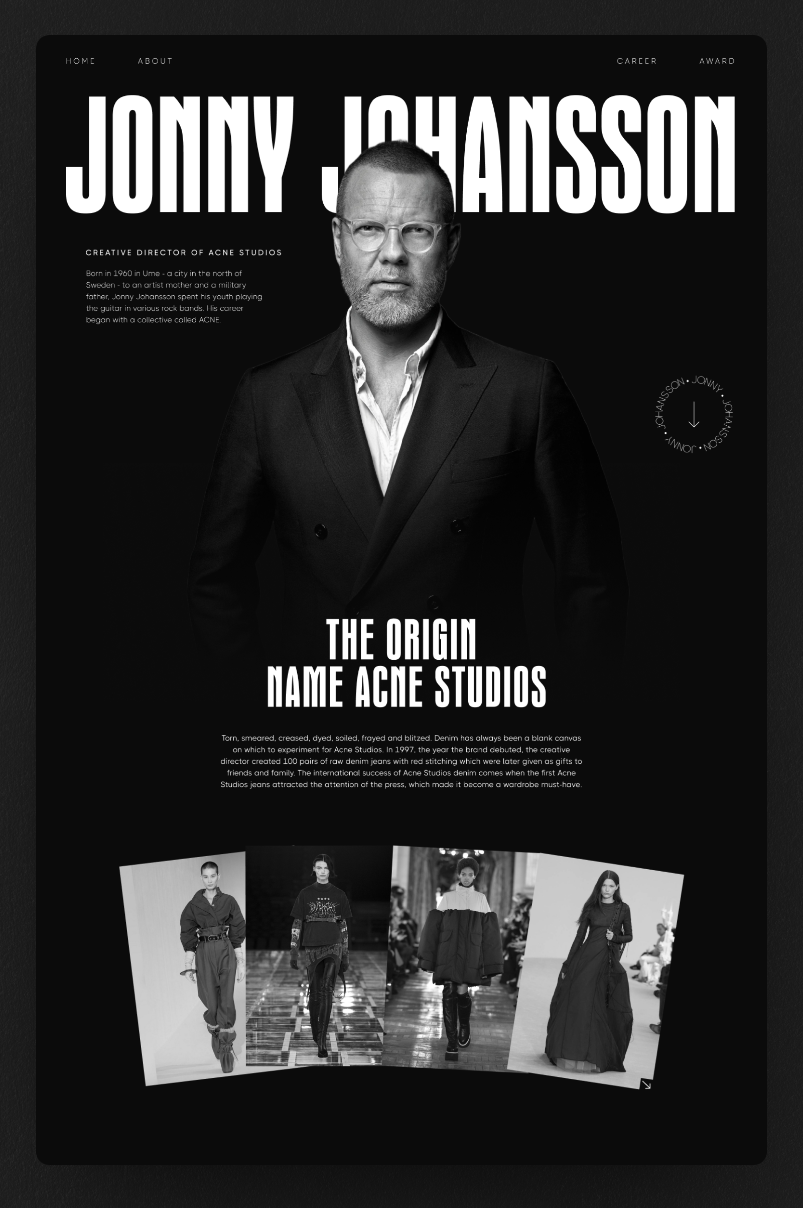 Jonny Johansson - Personal Website Design Concept by LAIN UI/UX for ...