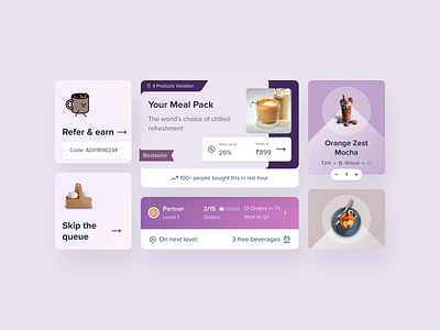 Coffee App UI ☕️ application coffee coffee mobile app coffee shop elements espresso food and drinks mocha order app pink product design purple restaurant ui