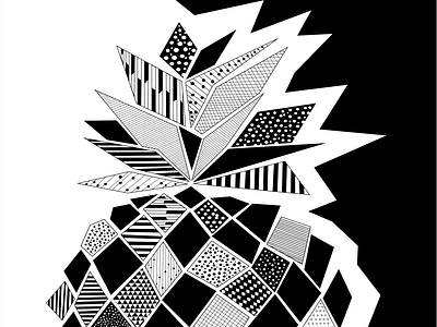 Pine-apple adob illustrator adobe blackandwhite graphic graphic design graphics illustration illustrations illustrator pattern patterndesigning pineapple shape shapes