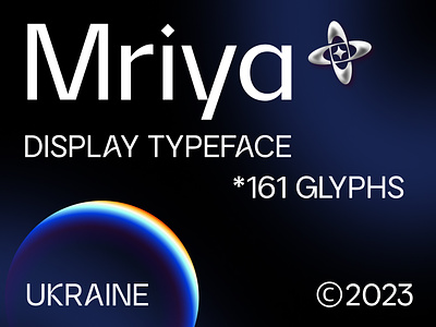 Mriya — Display Typography cyrillic dark design font graphic design latin modern space type typeface typography ukraine web