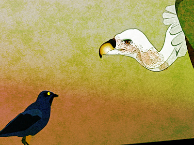 odd couple - WIP doodle griffon vulture illustration noise odd couple shunte88 vector