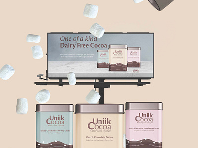 Uniik Cocoa advertisment branding graphic design logo photogaphy poster