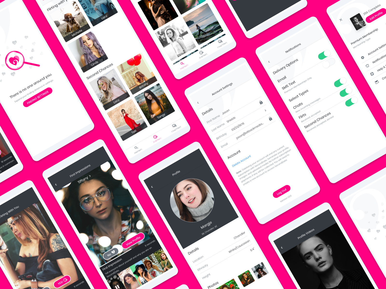 Dating App - Video Messages branding product design ui ux