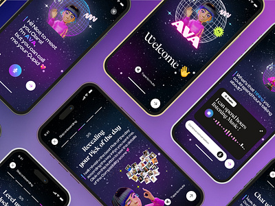 Rethinking the experience of Ava, the AI dating app. application dating figma mobile productdesign prototype ui ux
