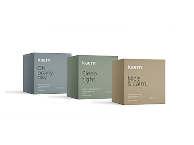 Packaging and Box Design for Kaern Supplements box branding graphic design logo packaging