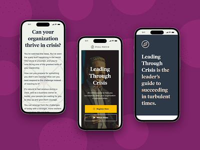 Leading Through Crisis Mobile Version design mobile ui ux website wordpress